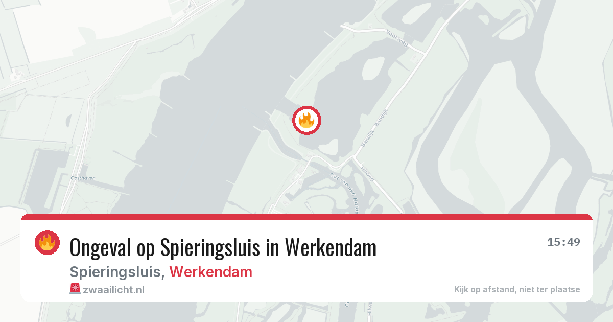 Ongeval op Spieringsluis in Werkendam — 25 mei 2026