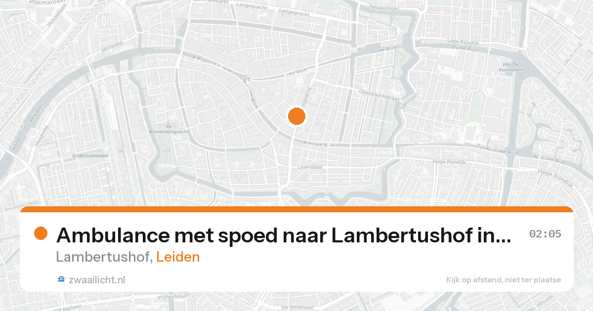 Ambulance met spoed naar Lambertushof in Leiden — 22 aug 2026