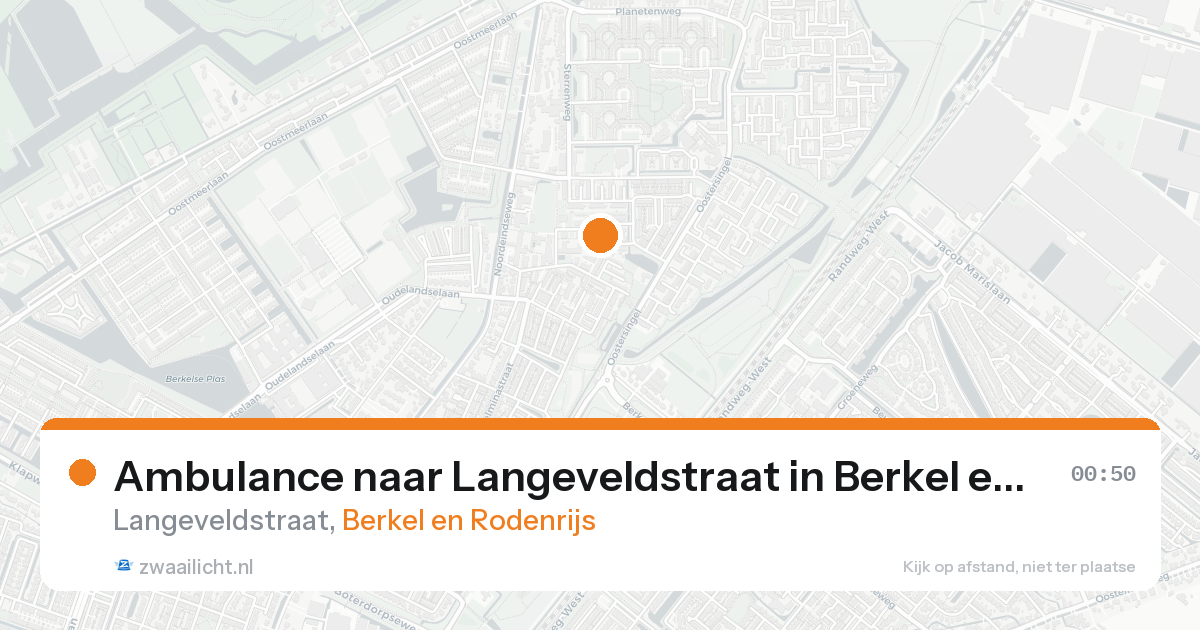 Ambulance naar Langeveldstraat in Berkel en Rodenrijs — 24 aug 2026