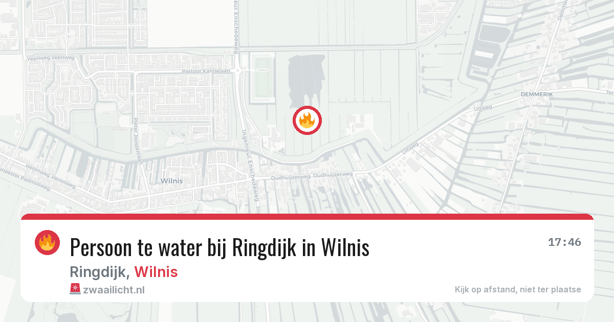 Persoon te water bij Ringdijk in Wilnis — 2 aug 2026