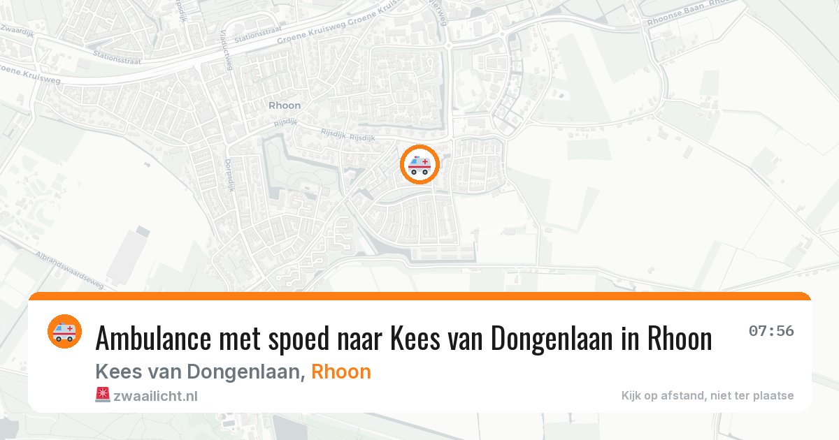 Ambulance met spoed naar Kees van Dongenlaan in Rhoon — 20 mrt 2026