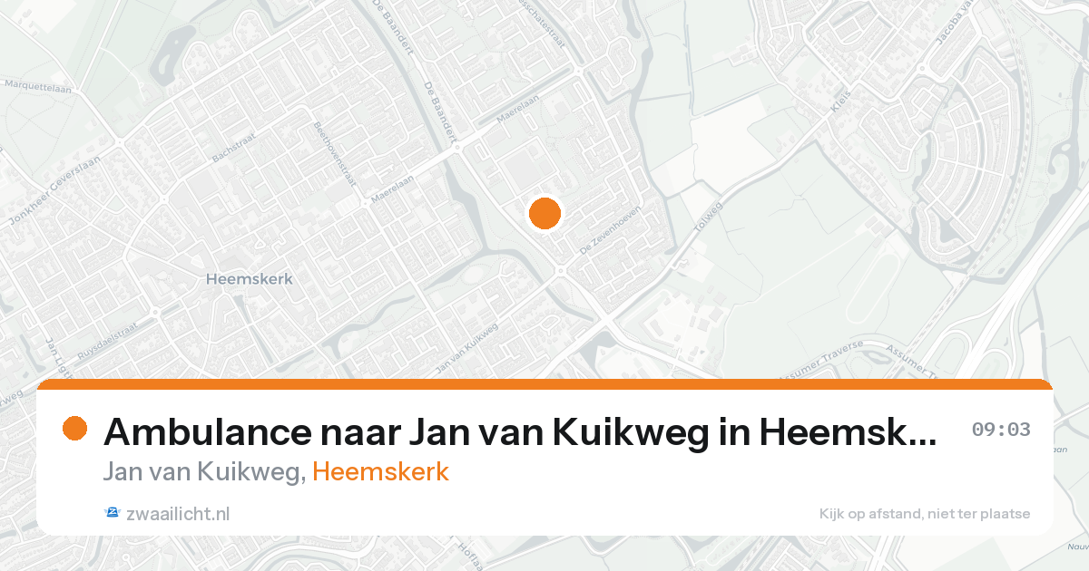 Ambulance naar Jan van Kuikweg in Heemskerk — 6 jun 2026