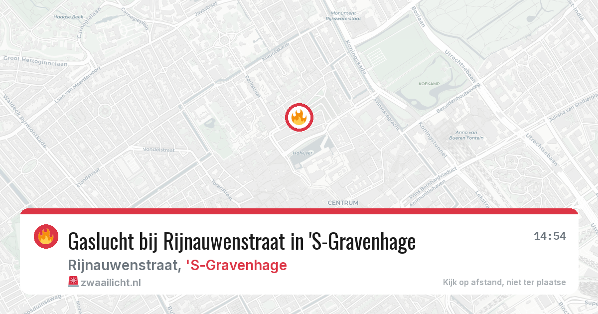Gaslucht bij Rijnauwenstraat in 'S-Gravenhage — 18 jan 2026
