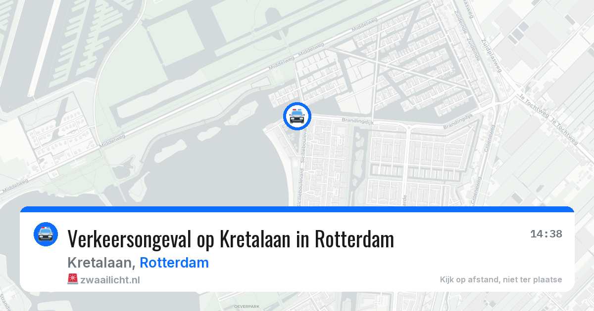 Verkeersongeval op Kretalaan in Rotterdam — 25 mei 2026
