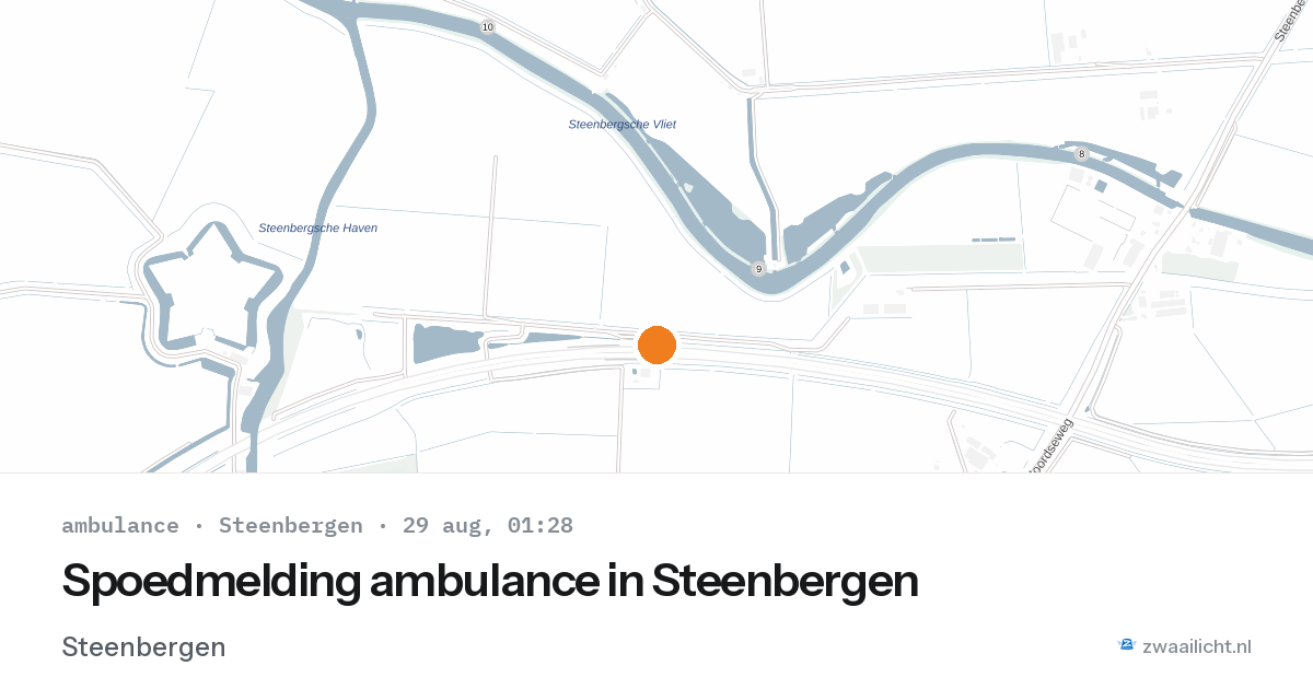 Spoedmelding ambulance in Steenbergen — 28 aug 2026