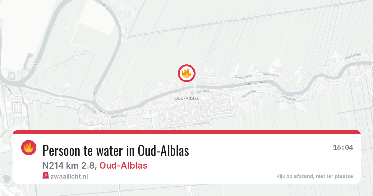 Persoon te water in Oud-Alblas — 24 jun 2026