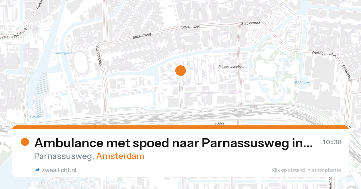 Ambulance met spoed naar Parnassusweg in Amsterdam — 26 aug 2026