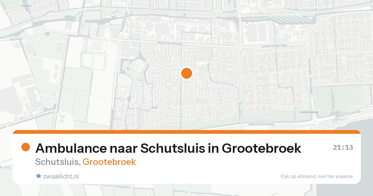 Ambulance naar Schutsluis in Grootebroek — 20 mei 2026