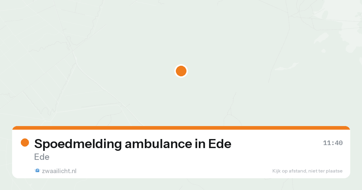 Spoedmelding ambulance in Ede — 3 mei 2026