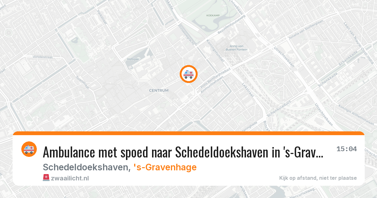 Ambulance met spoed naar Schedeldoekshaven in 's-Gravenhage — 2 aug 2026