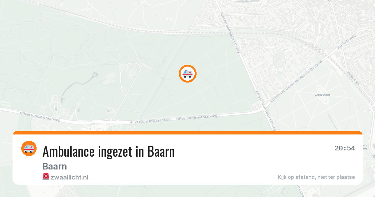 Ambulance ingezet in Baarn — 13 aug 2026