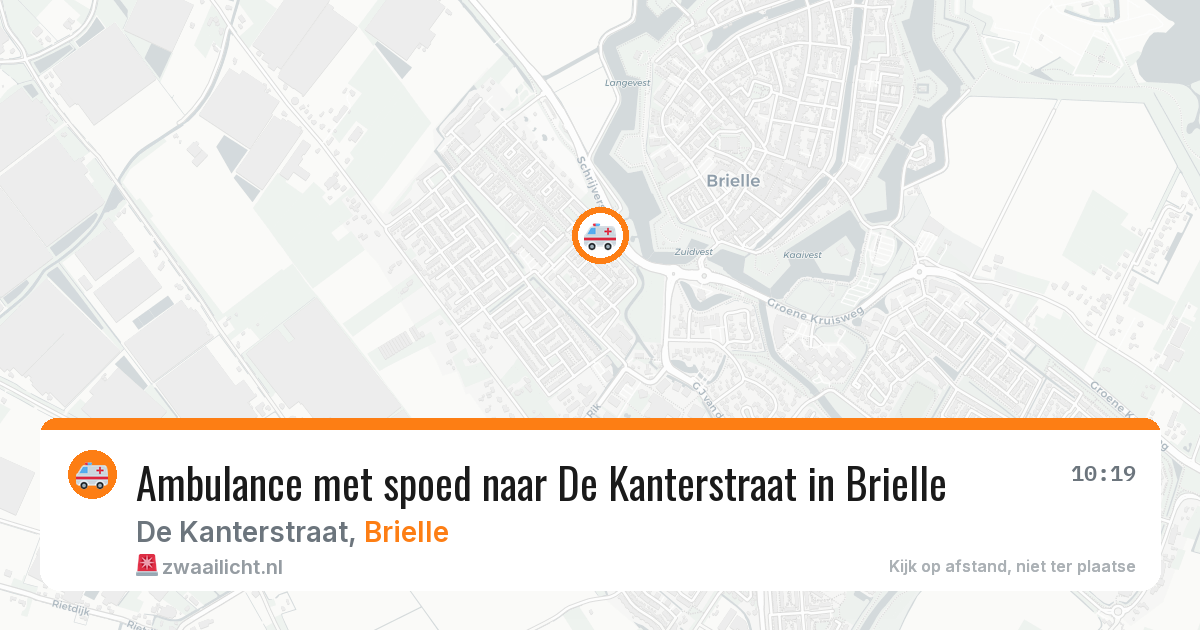Ambulance met spoed naar De Kanterstraat in Brielle — 7 aug 2026