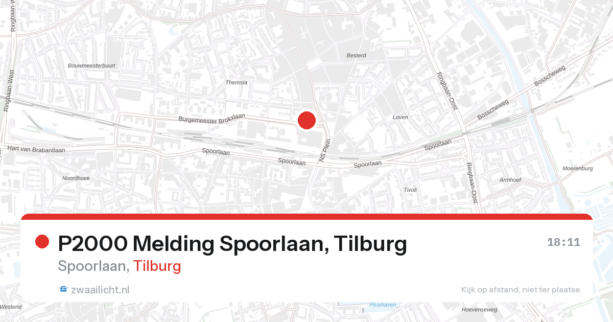 P2000 Melding Spoorlaan, Tilburg — 27 aug 2026
