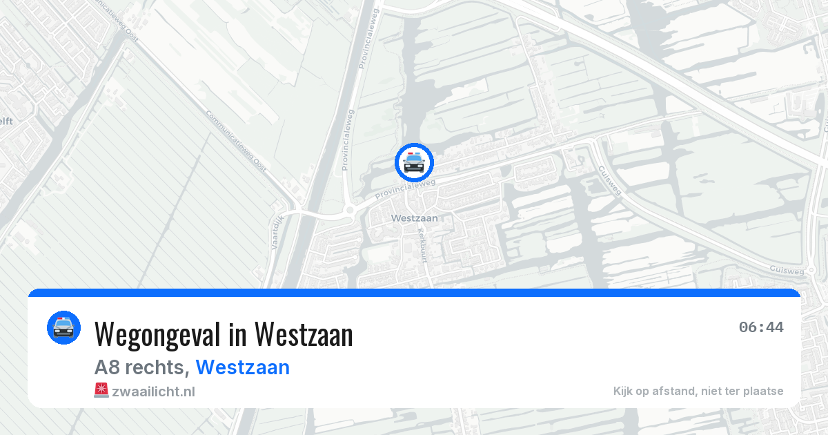 Wegongeval in Westzaan — 12 jun 2026