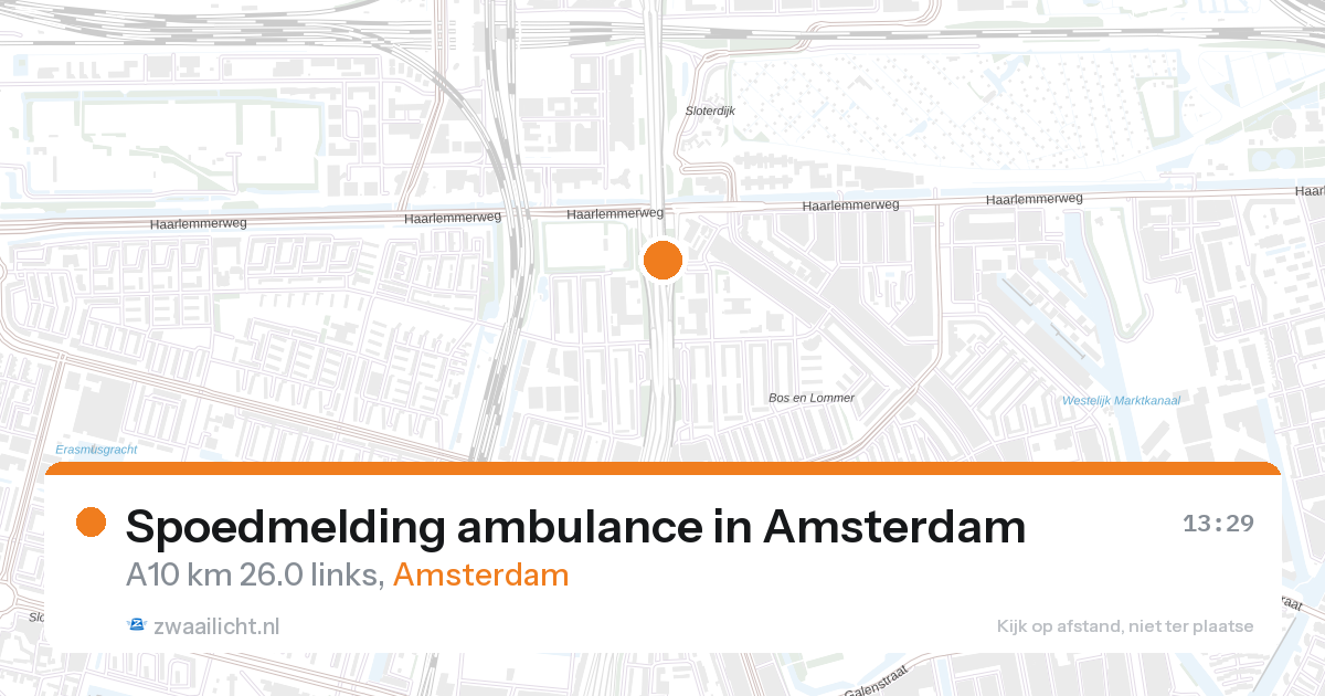 Spoedmelding ambulance in Amsterdam — 26 aug 2026