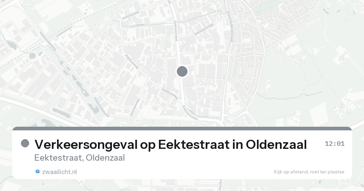 Verkeersongeval op Eektestraat in Oldenzaal — 31 jan 2026