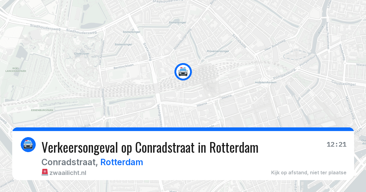 Verkeersongeval op Conradstraat in Rotterdam — 3 jul 2026