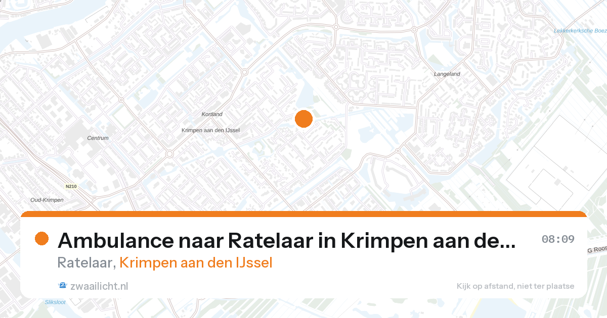 Ambulance naar Ratelaar in Krimpen aan den IJssel — 27 aug 2026