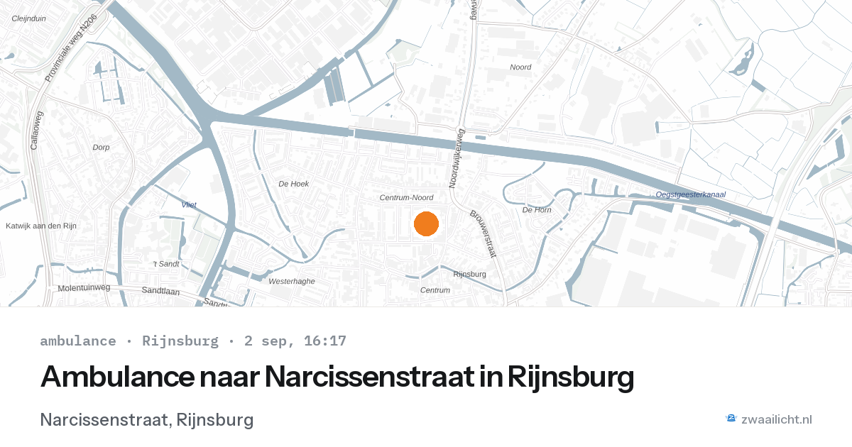 Ambulance naar Narcissenstraat in Rijnsburg — 2 sep 2026