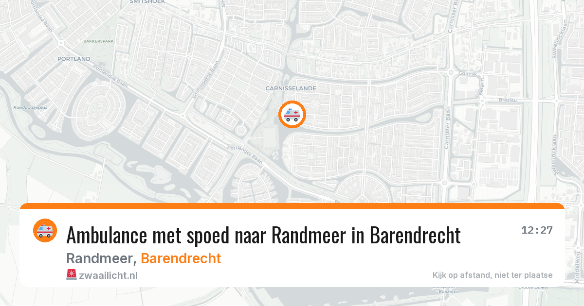 Ambulance met spoed naar Randmeer in Barendrecht — 22 jun 2026