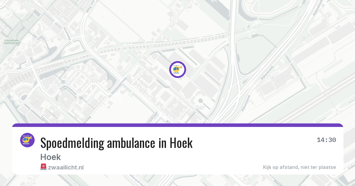 Spoedmelding ambulance in Hoek — 6 jul 2026