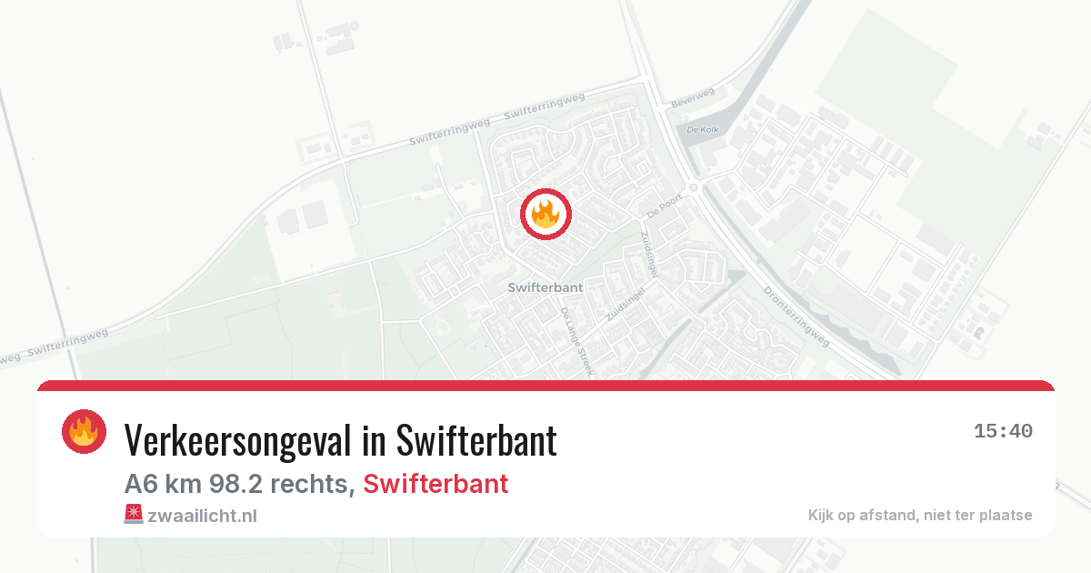 Verkeersongeval in Swifterbant — 22 apr 2026