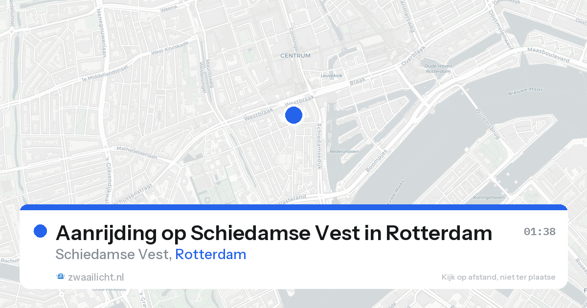 Aanrijding op Schiedamse Vest in Rotterdam — 21 aug 2026