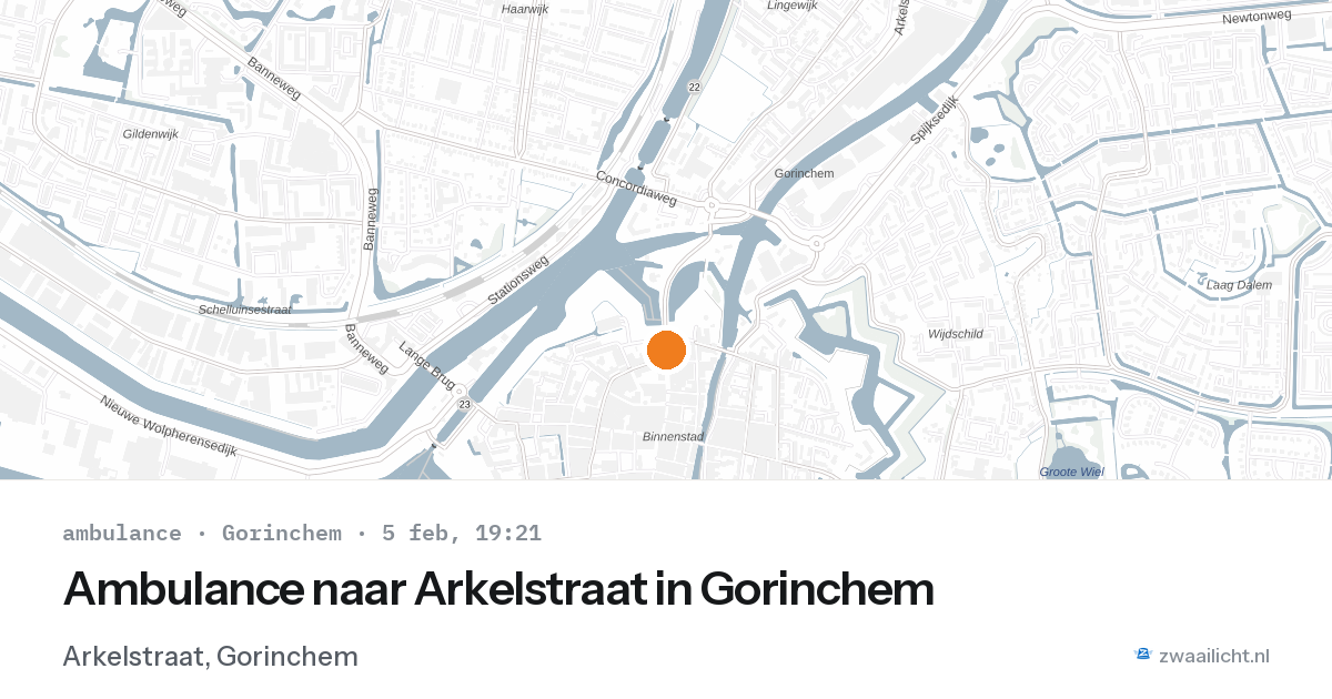 Ambulance naar Arkelstraat in Gorinchem — 5 feb 2026