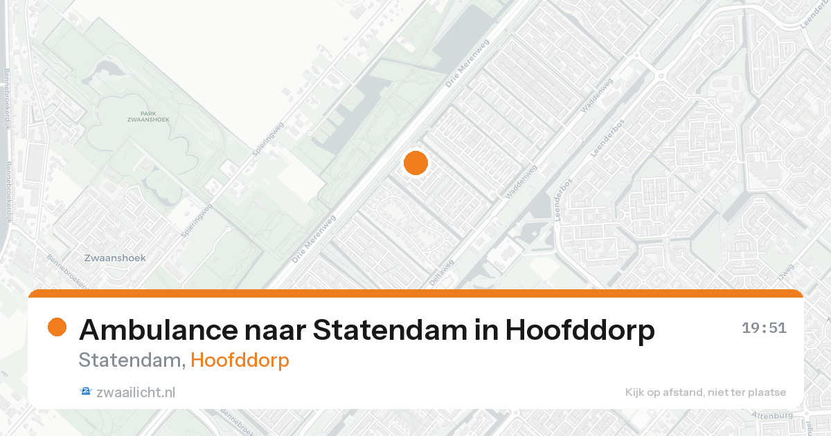 Ambulance naar Statendam in Hoofddorp — 23 aug 2026