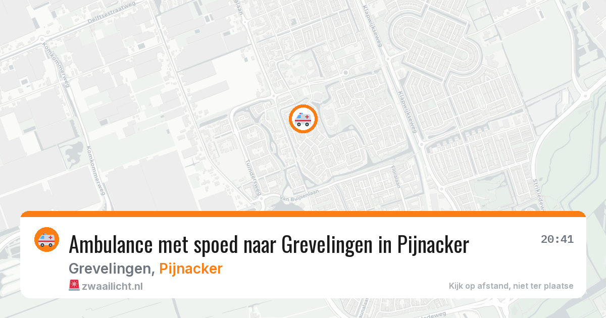 Ambulance met spoed naar Grevelingen in Pijnacker — 16 mei 2026