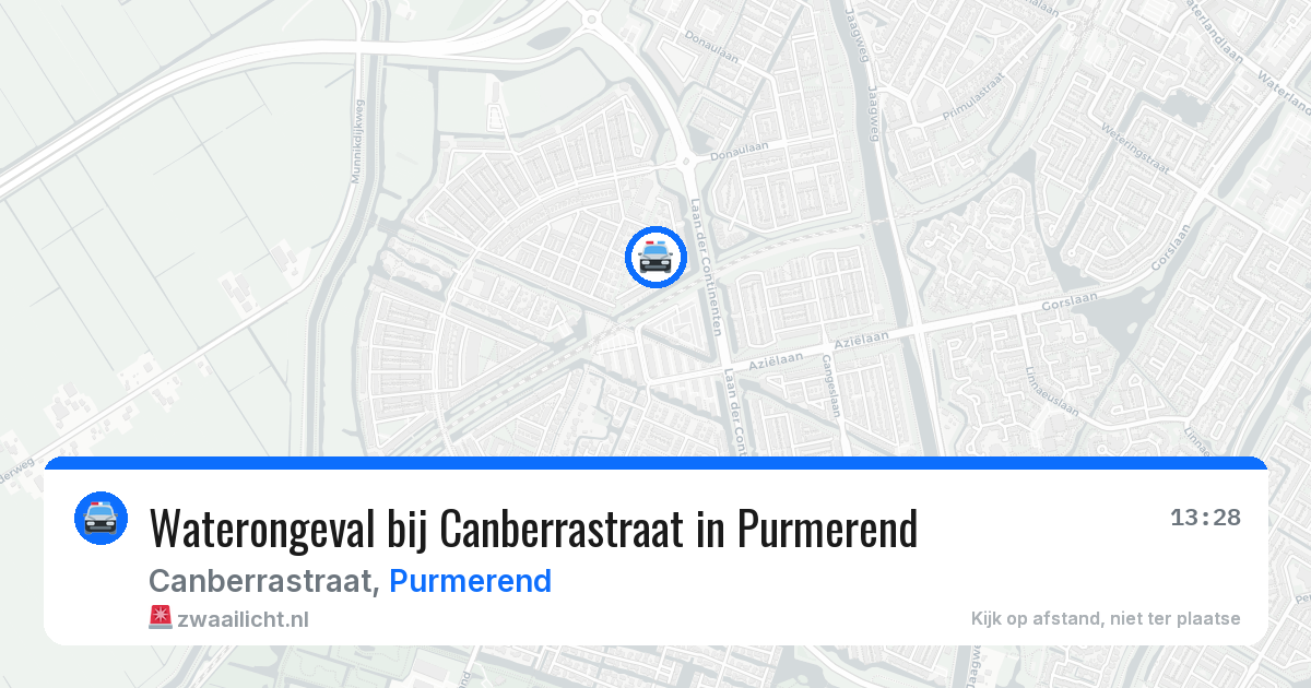 Waterongeval bij Canberrastraat in Purmerend — 22 jun 2026