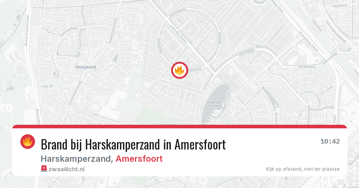 Brand bij Harskamperzand in Amersfoort — 20 jun 2026