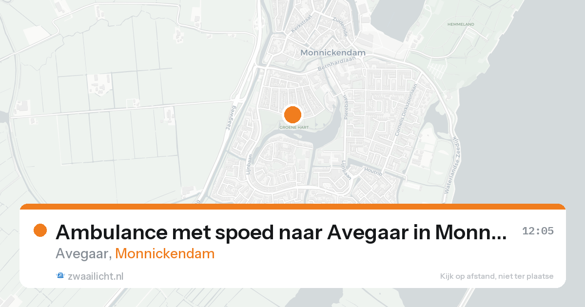 Ambulance met spoed naar Avegaar in Monnickendam — 3 jul 2026