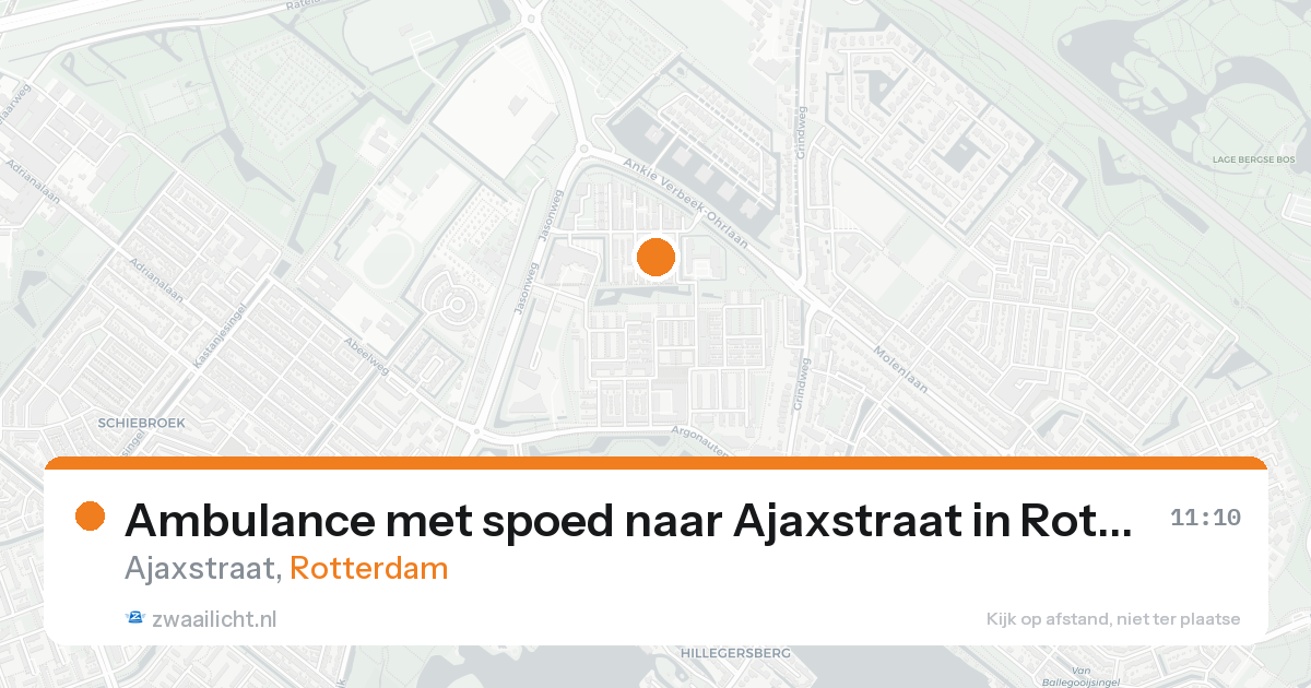 Ambulance met spoed naar Ajaxstraat in Rotterdam — 19 aug 2026