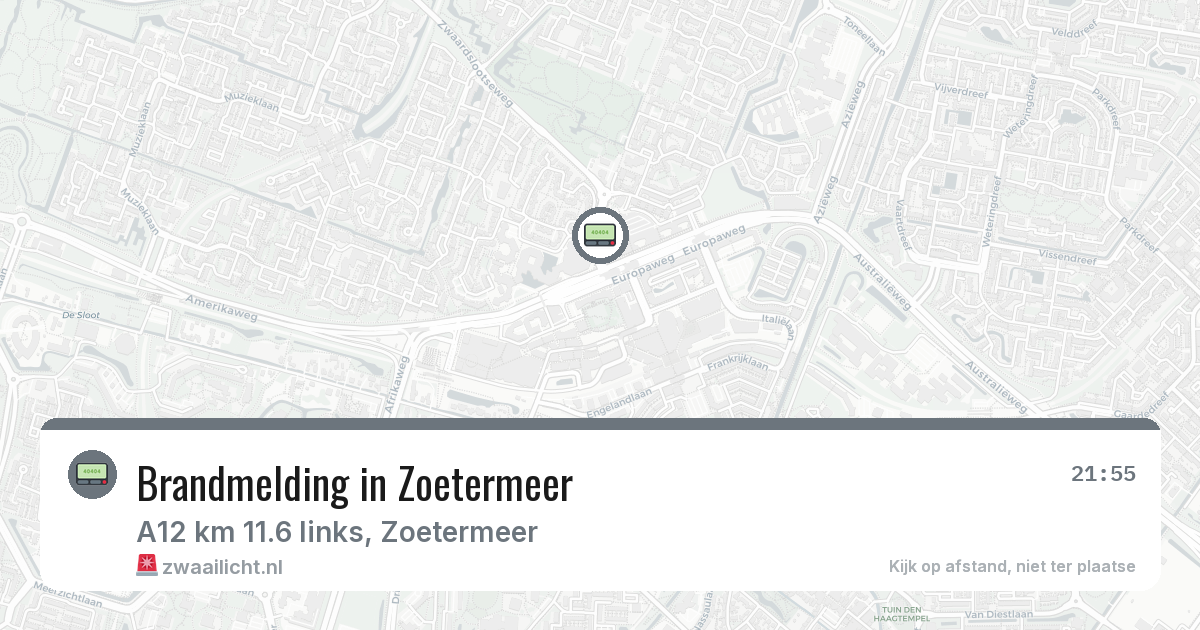 Brandmelding in Zoetermeer — 25 feb 2026