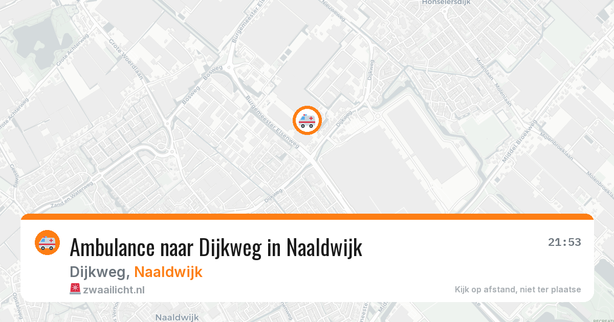 Ambulance naar Dijkweg in Naaldwijk — 5 jul 2026