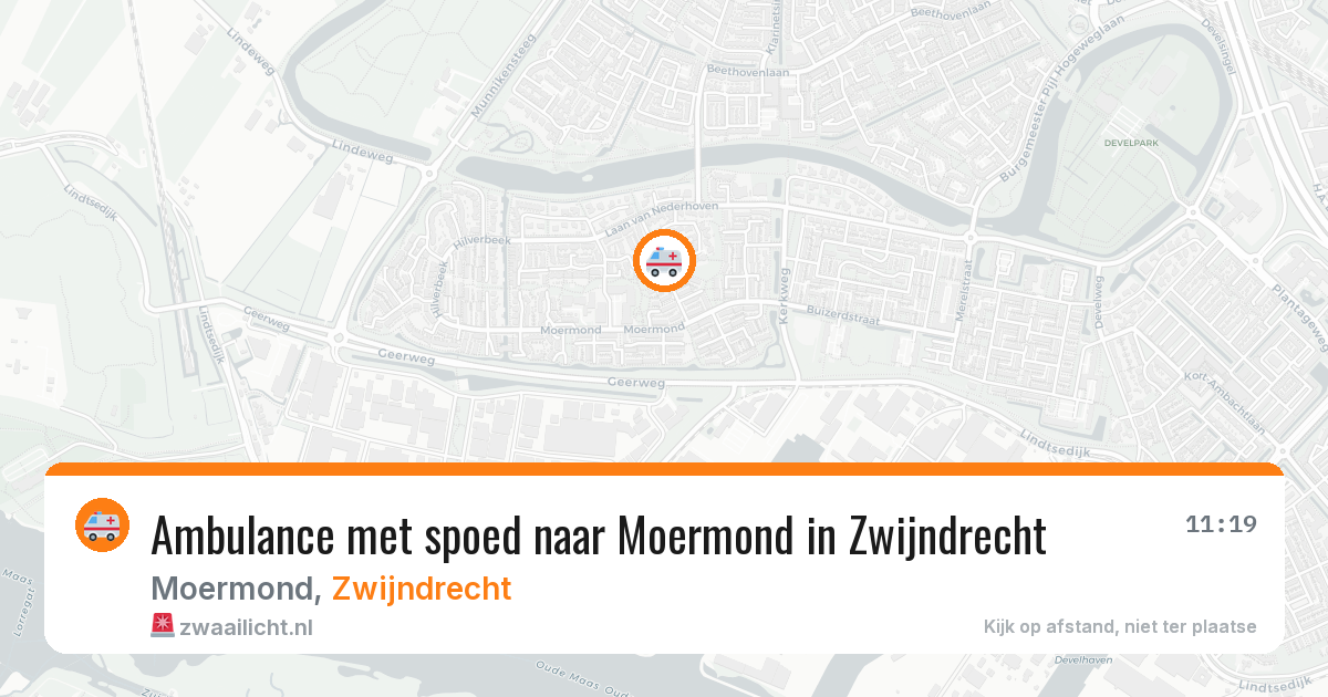 Ambulance met spoed naar Moermond in Zwijndrecht — 27 mrt 2026