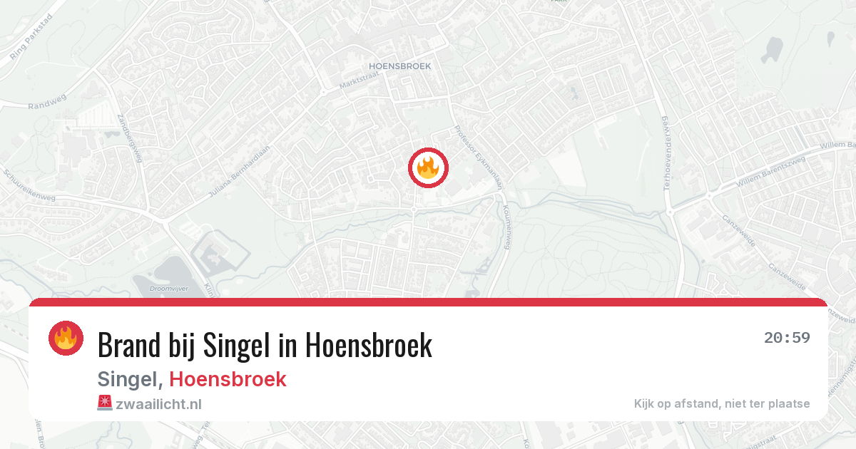 Brand bij Singel in Hoensbroek — 23 mrt 2026