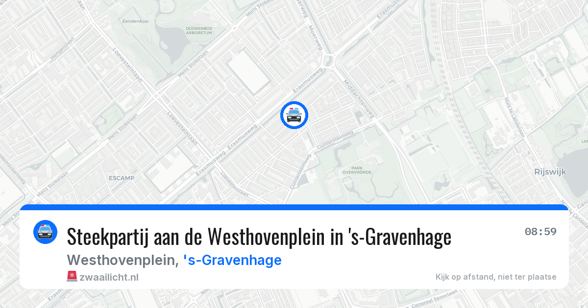 Steekpartij aan de Westhovenplein in 's-Gravenhage — 5 aug 2026