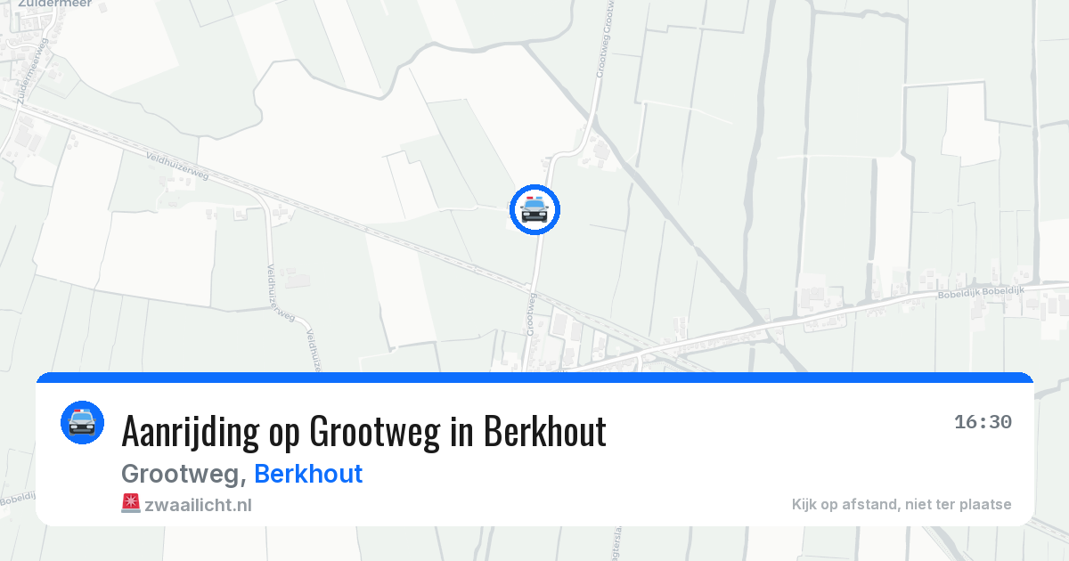 Aanrijding op Grootweg in Berkhout — 22 jun 2026