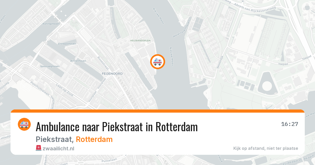 Ambulance naar Piekstraat in Rotterdam — 20 jun 2026