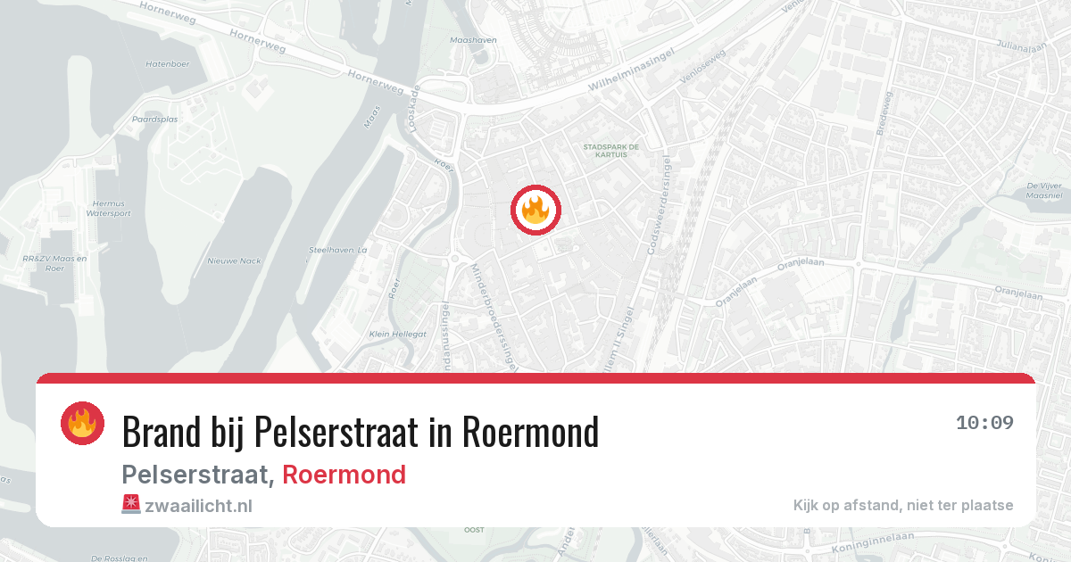 Brand bij Pelserstraat in Roermond — 6 jun 2026