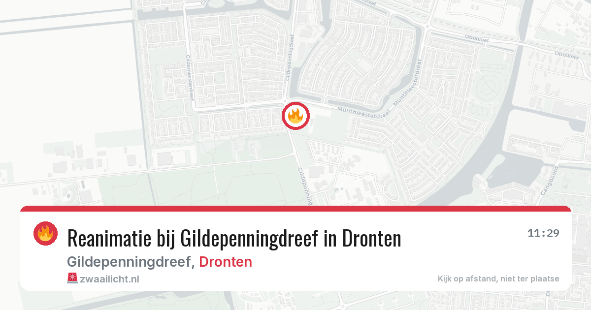 Reanimatie bij Gildepenningdreef in Dronten — 21 jun 2026