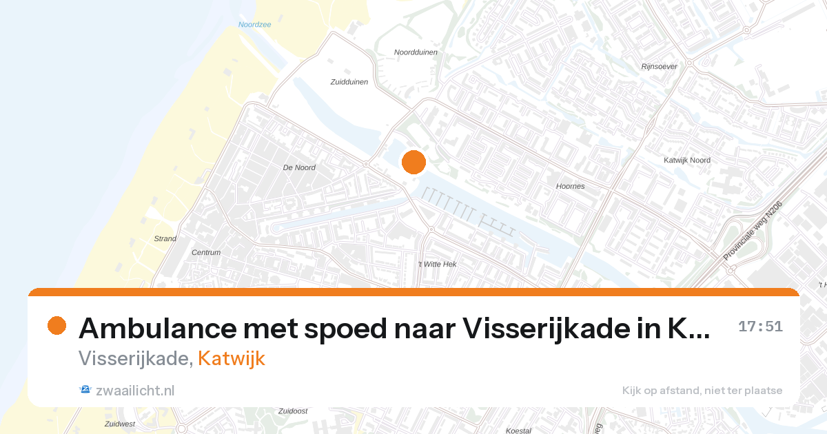 Ambulance met spoed naar Visserijkade in Katwijk — 13 jun 2026