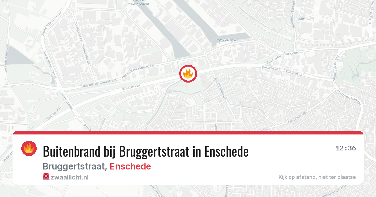 Buitenbrand bij Bruggertstraat in Enschede — 11 aug 2026