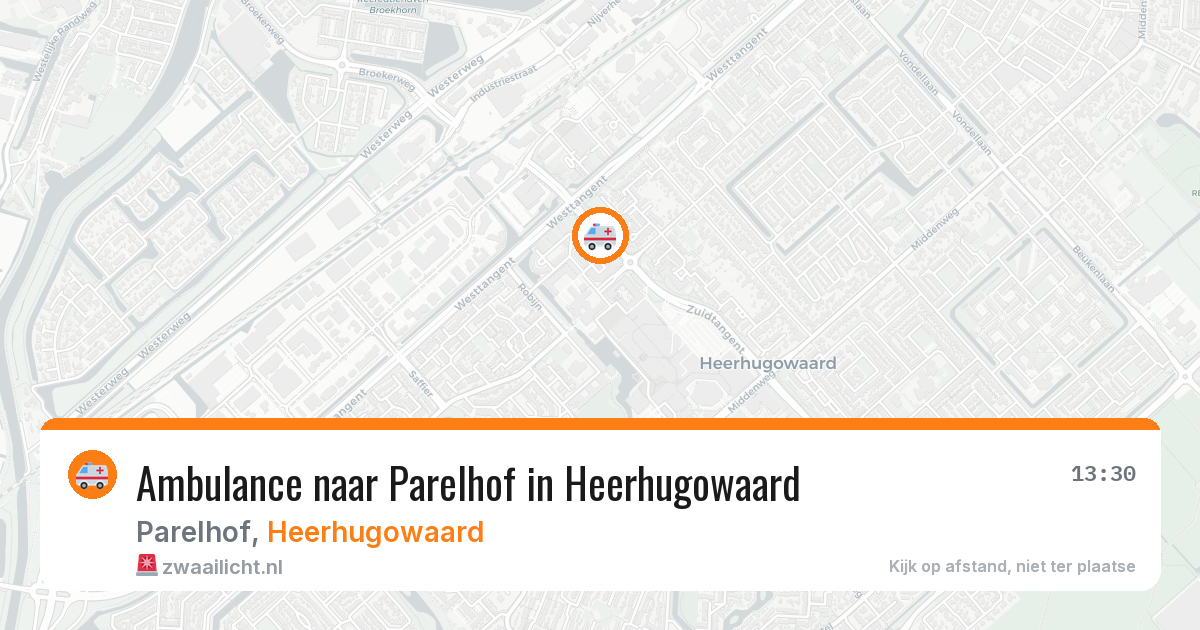 Ambulance naar Parelhof in Heerhugowaard — 29 apr 2026