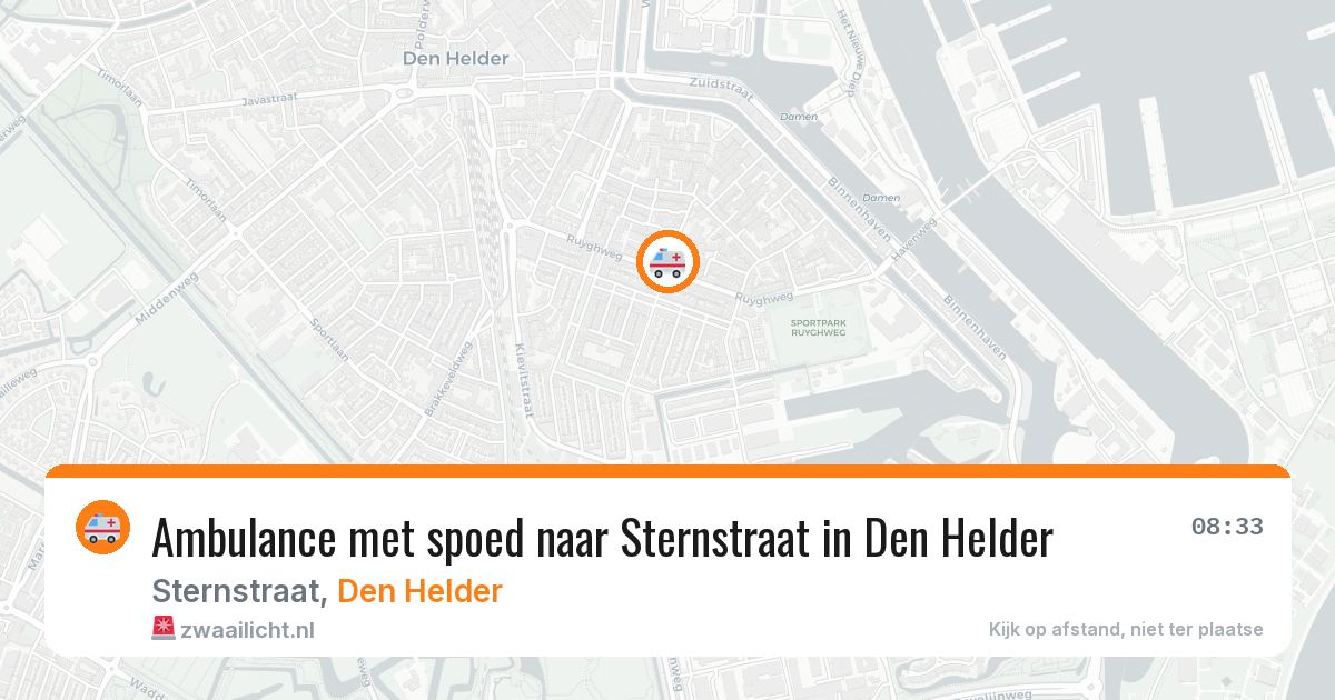 Ambulance met spoed naar Sternstraat in Den Helder — 14 mei 2026