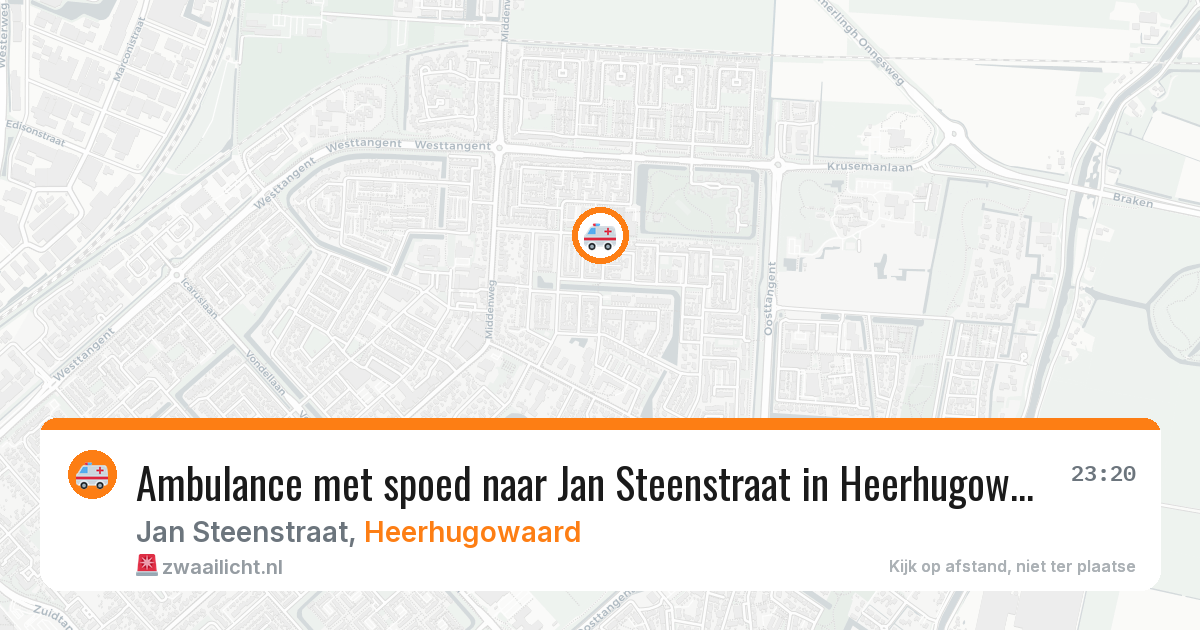 Ambulance met spoed naar Jan Steenstraat in Heerhugowaard — 10 jun 2026