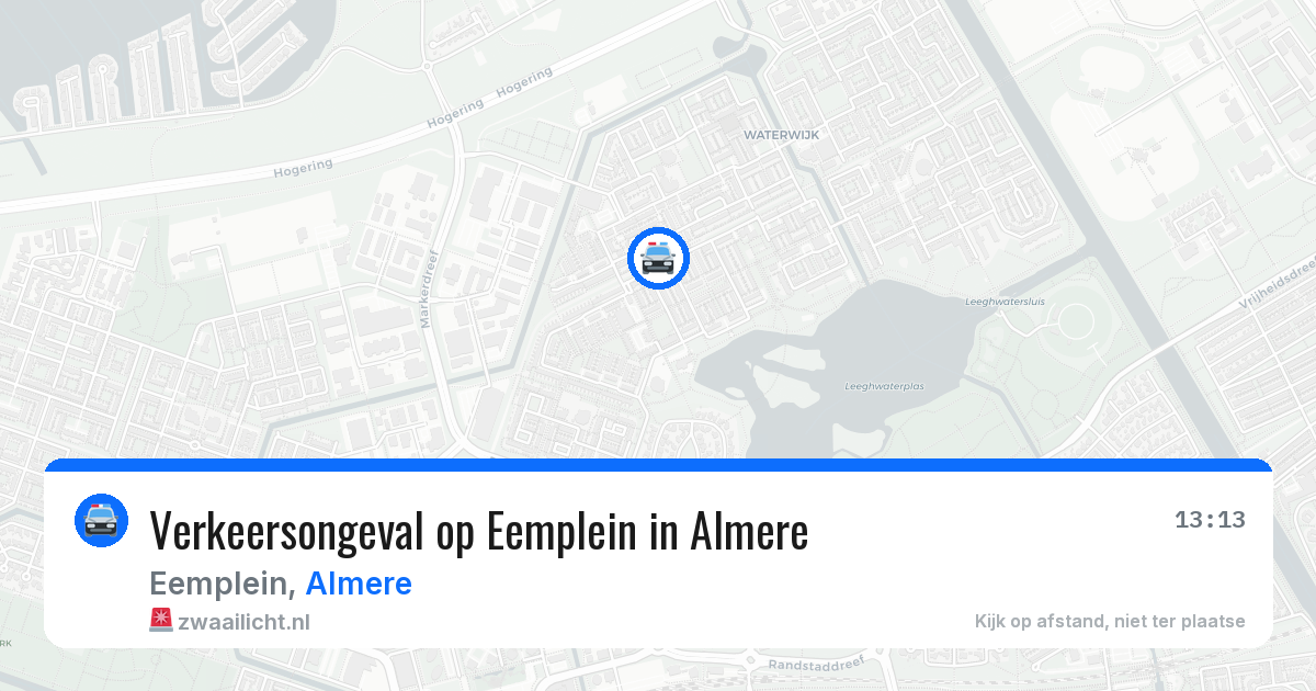 Verkeersongeval op Eemplein in Almere — 12 jul 2026