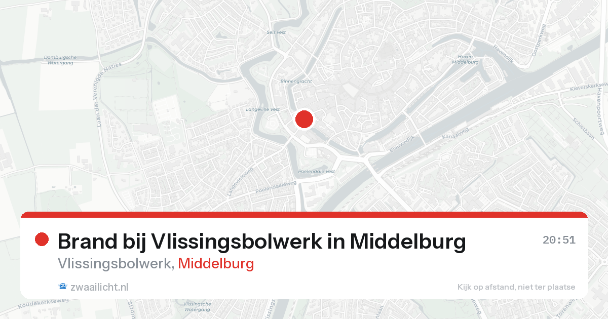 Brand bij Vlissingsbolwerk in Middelburg — 16 aug 2026